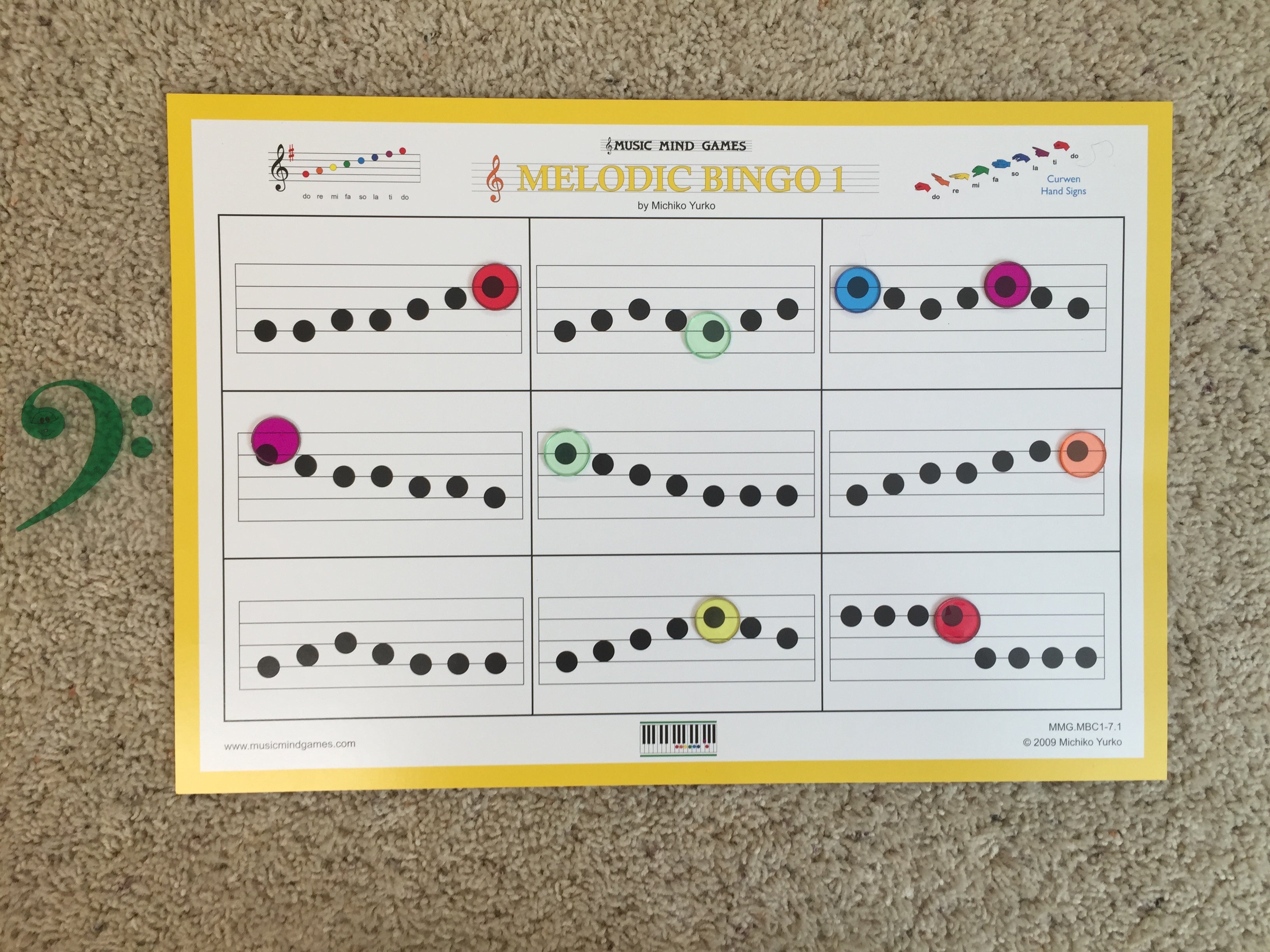 Melodic Bingo Cards